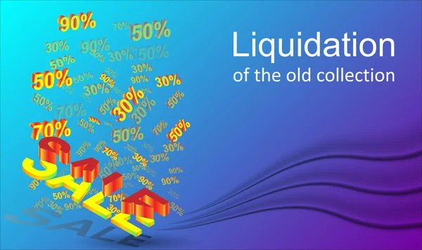 Contexte Abstrait Illustration Vectorielle Publicité Vente Marchandises Dans Cadre Liquidation — Image vectorielle
