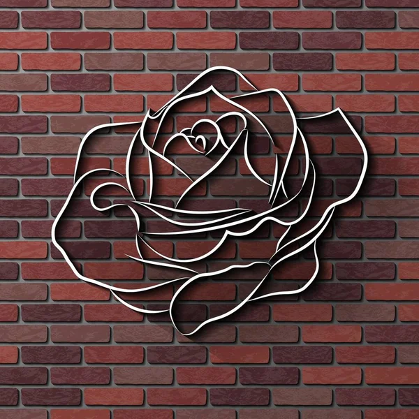 Bas-relief sur un mur de briques — Image vectorielle