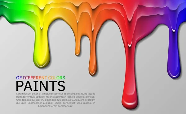 Gotas de pintura en diferentes colores Ilustraciones de stock libres de derechos