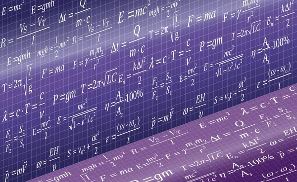 Physics, formulas, perspective — 图库矢量图片