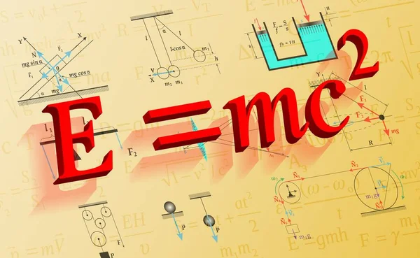 Física, fórmulas, perspectiva. — Archivo Imágenes Vectoriales