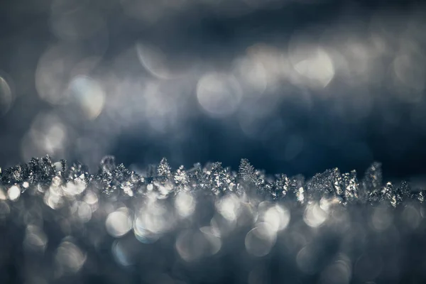 Cristales Hielo Superficie Nieve — Foto de Stock