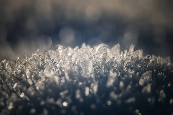 Cristales Hielo Superficie Nieve —  Fotos de Stock