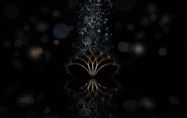 Lotus çiçekli soyut arkaplan