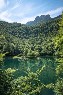 Bethmale lake in Ariege, Pyrenees France