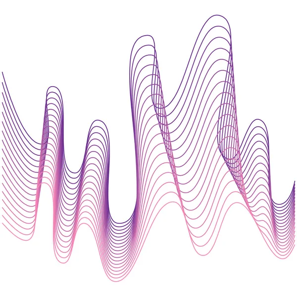 Modèle Abstrait Ondes Colorées Gradient Transition Transparent Vibration Fond Numérique — Image vectorielle