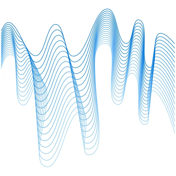 Modèle Abstrait Ondes Colorées Gradient Transition Transparent Vibration Fond Numérique — Image vectorielle