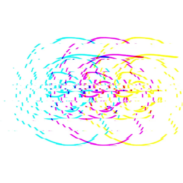 抽象的な幾何学的な色のパターンは 青いピンクの黄色の縞模様とドットが渦巻きと角度をぼかす バナーの休日と背景のためのコンフェッティ — ストックベクタ
