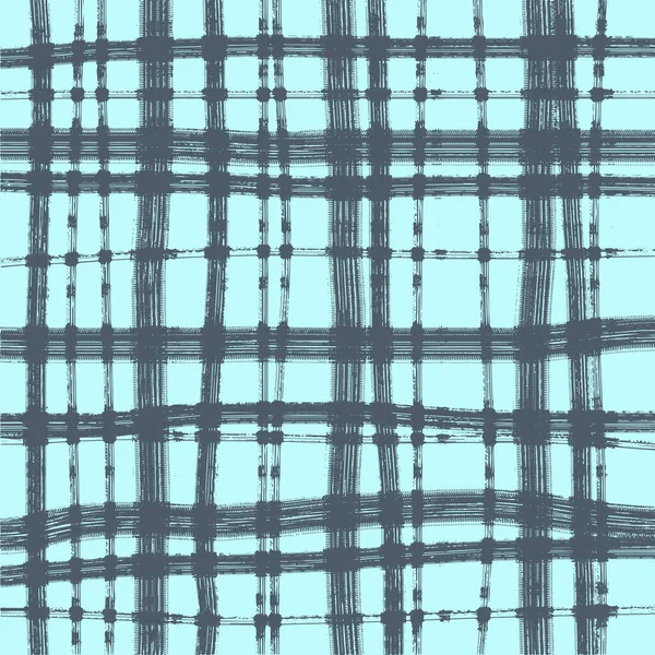 Абстрактный Векторный Рисунок Клетке Неправильных Линий Вертикальных Горизонтальных Мазков Кистью — стоковый вектор