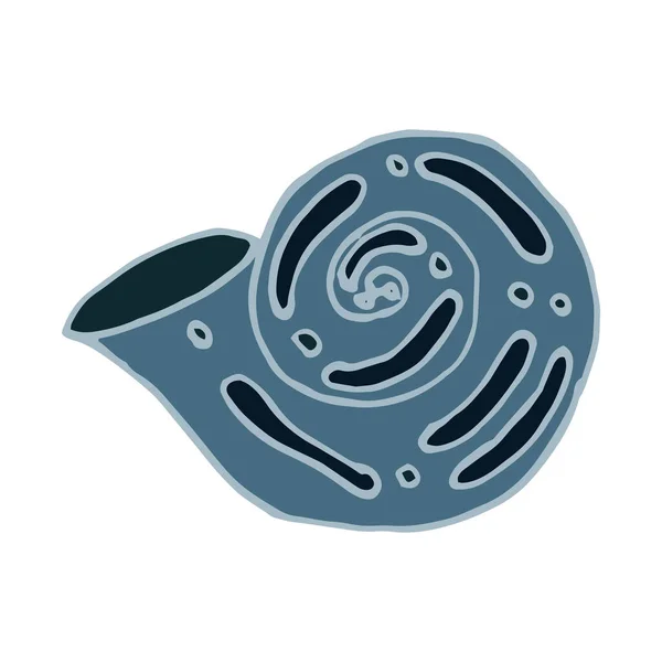 Морська Черепаха Вектор Ізольована Рука Малюнок Ескіз Синій — стоковий вектор