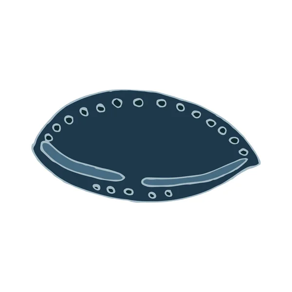 貝殻の海ベクトル分離手描きスケッチブルー — ストックベクタ