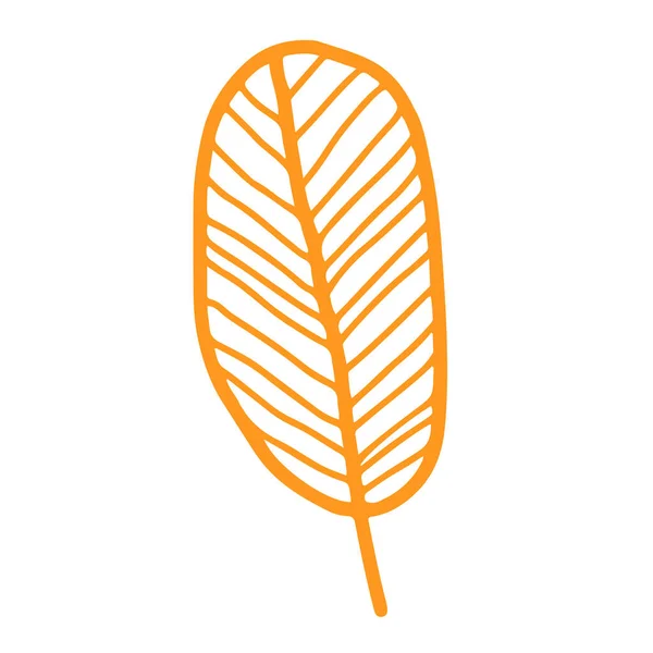 Ramo Vetorial Com Folhas Pretas Amarelas Ilustração Botânica Minimalista Desenho — Vetor de Stock