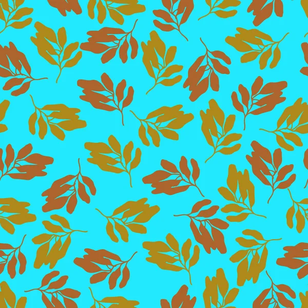 Herbst Blätter Vektor Nahtlose Muster Hintergrund Für Stoffe Drucke Verpackungen — Stockvektor