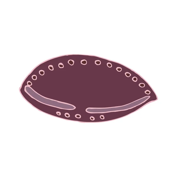 Conchiglia Mare Vettore Isolato Mano Disegno Schizzo Rosa — Vettoriale Stock