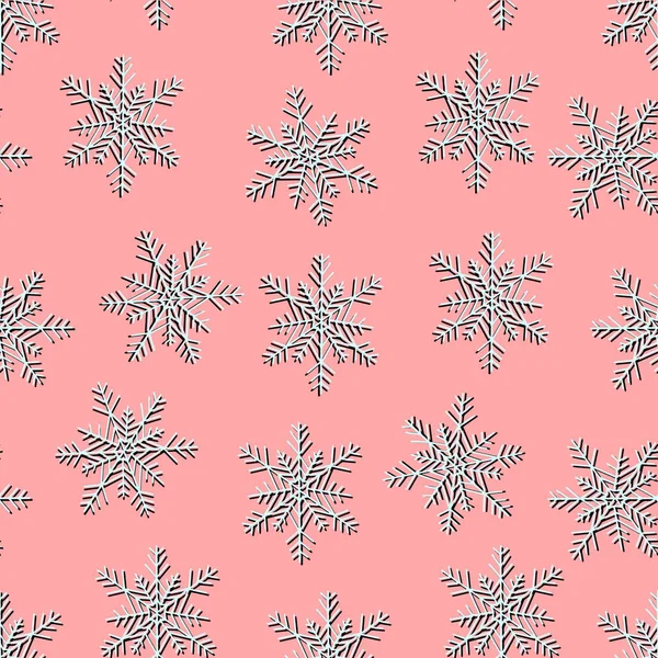 Νιφάδες Χιονιού Διάνυσμα Αδιάλειπτη Μοτίβο Χειμερινό Φόντο Για Κάρτες Προσκλήσεις — Διανυσματικό Αρχείο