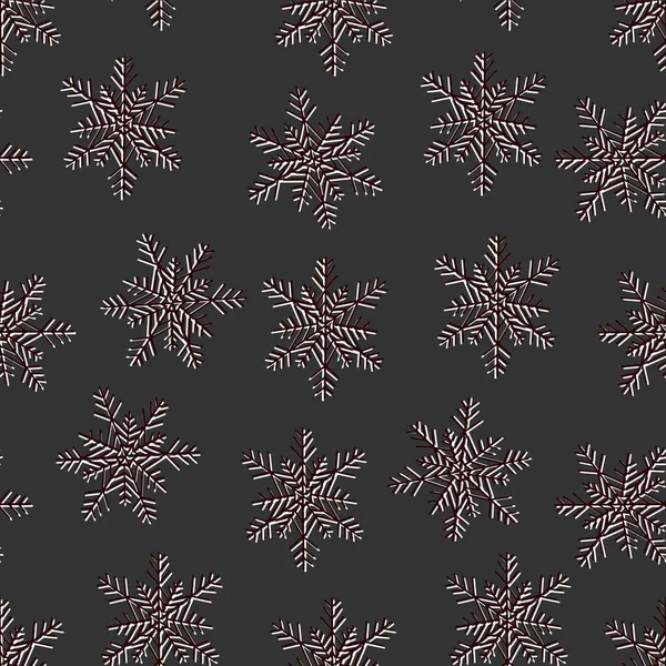 Copos Nieve Vector Patrón Sin Costura Fondo Invierno Para Tarjetas — Archivo Imágenes Vectoriales