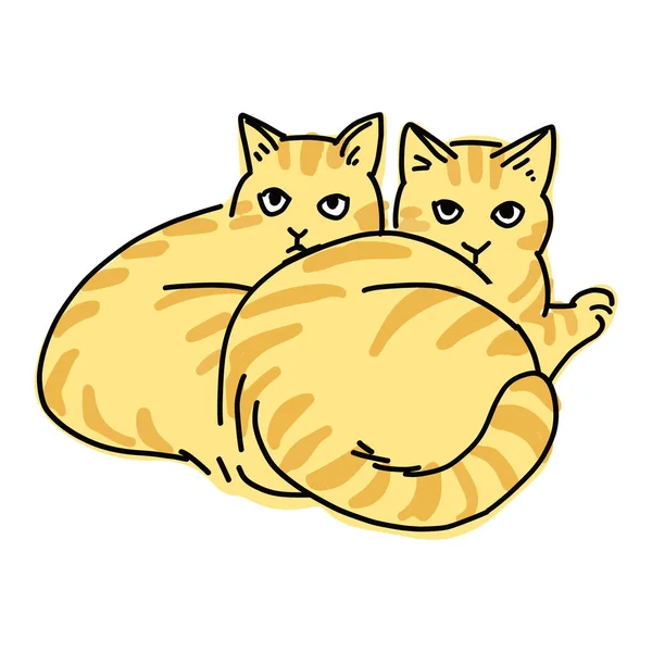 Lindo Simple Ilustración Cuerpo Completo Gato — Archivo Imágenes Vectoriales