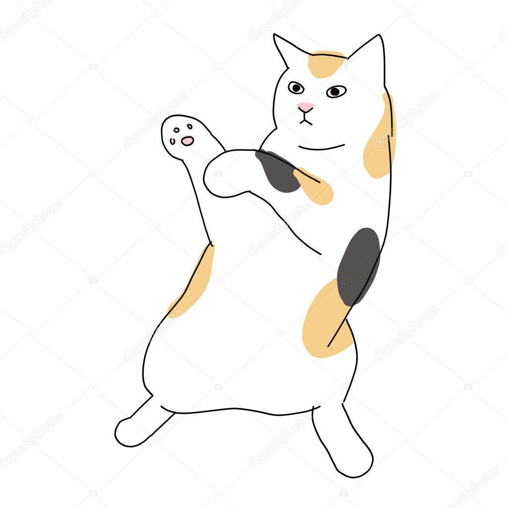 Lindo Simple Ilustración Cuerpo Completo Gato Vector de stock por  ©jijipon@hotmail.co.jp 466848428, image size:1024x1024