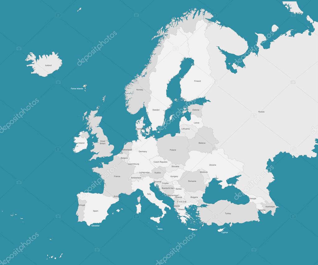 European Map & Countries