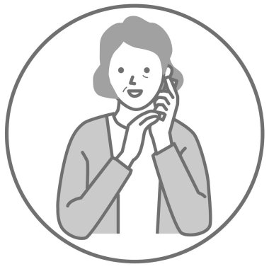 Kadın vektör arama yapıyor