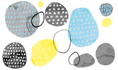 Suluboya retro geometrik desen arkaplanı