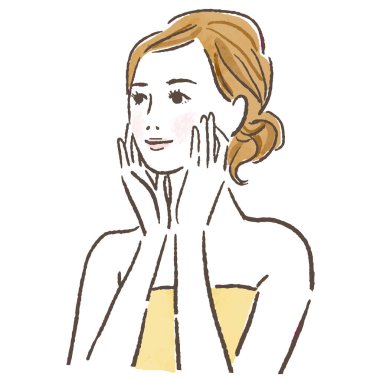 Cilt bakımı yapan bir kadının resmi