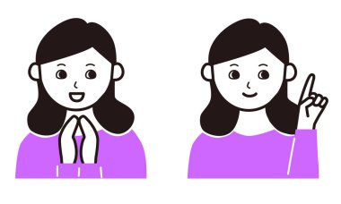 ev hanımı ifade simgesi vektör illüstrasyonu