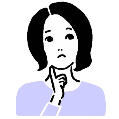 Kadının üst vücut simgesi çizimi