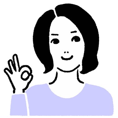 Kadının üst vücut simgesi çizimi