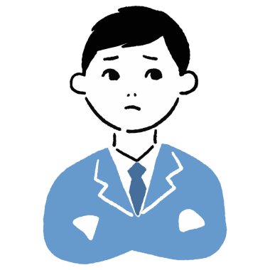 Sorunlu suratlı bir adamın vektör simgesi