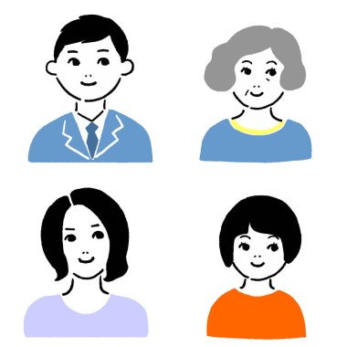 Gülen yüz vektör simgesi ayarlandı