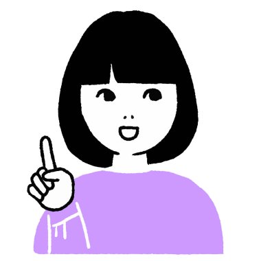 Gülümseyen genç kadın vektör simgesi