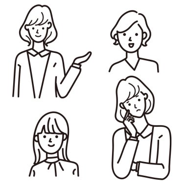 business expression vector illustration set