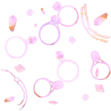 Suluboya çiçek arkaplan vektörü çizimi