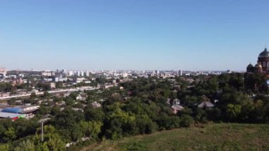 Harkov şehrinin kuş bakışı görüntüsü.