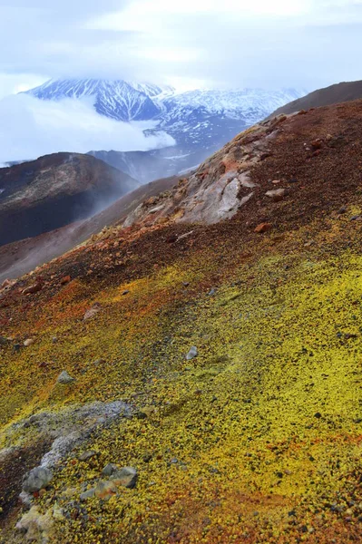 Ampia Vista Vulcano Kamchatka — Foto Stock