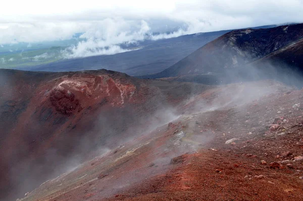 Ampia Vista Vulcano Kamchatka — Foto Stock