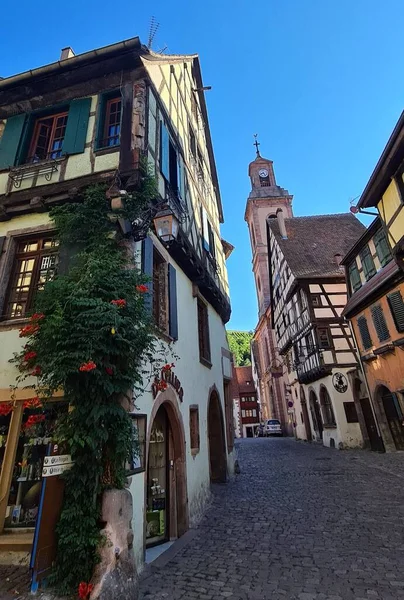 Alsace Deki Renkli Fachwerk Evleri — Stok fotoğraf