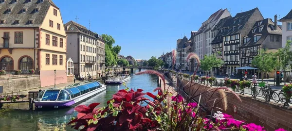 Malerische Fachwerkhäuser Straßburg — Stockfoto