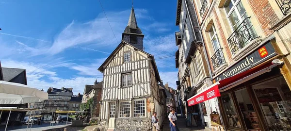 Gamla Klocktornet Sainte Catherine Kyrkan Honfleur Normandie Frankrike — Stockfoto