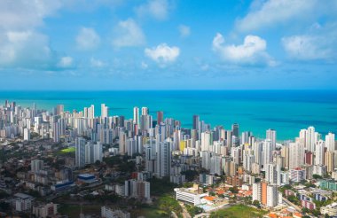 Recife şehrinin havadan görünüşü, Pernambuco Eyaletinin başkenti - Brezilya