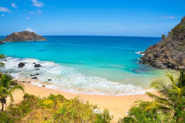 Köpek plajının güzel manzarası (Praia do Cachorro) - Fernando de Noronha Adası, Pernambuco - Brezilya