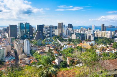 Rio de Janeiro Şehir Merkezi Katedral San Sebastian ve Harabeler Parkı 'ndan Lapa kemerleri - Rio de Janeiro, Brezilya