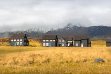 Snaefellsnes Yarımadası 'ndaki güzel balıkçı köyü Arnarstapi Stapi İzlanda
