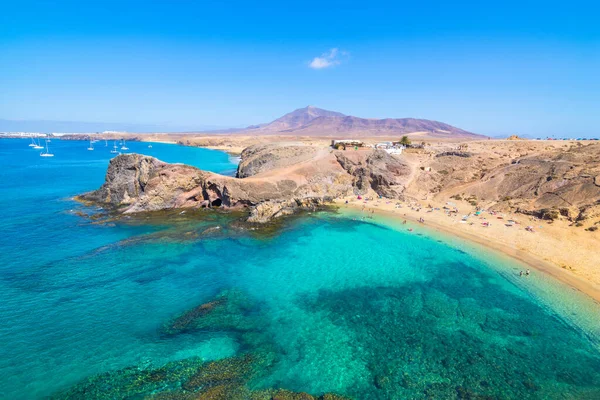 Hermosa Vista Parrot Beach Papagayo Beach Lanzarote Islas Canarias España — Foto de Stock