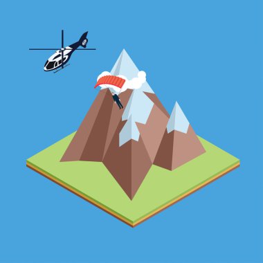 Skydiver helikopterden atladı