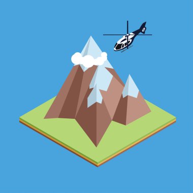 Dağ izometrik helikopter
