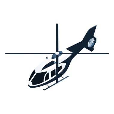 İzometrik polis helikopteri