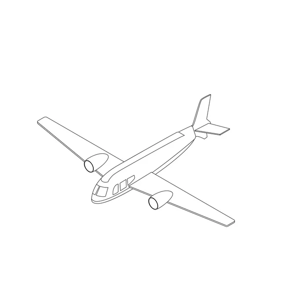 Изометрическая икона самолета — стоковое фото