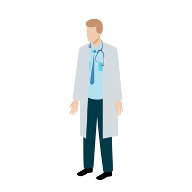 İzometrik doktor karakter